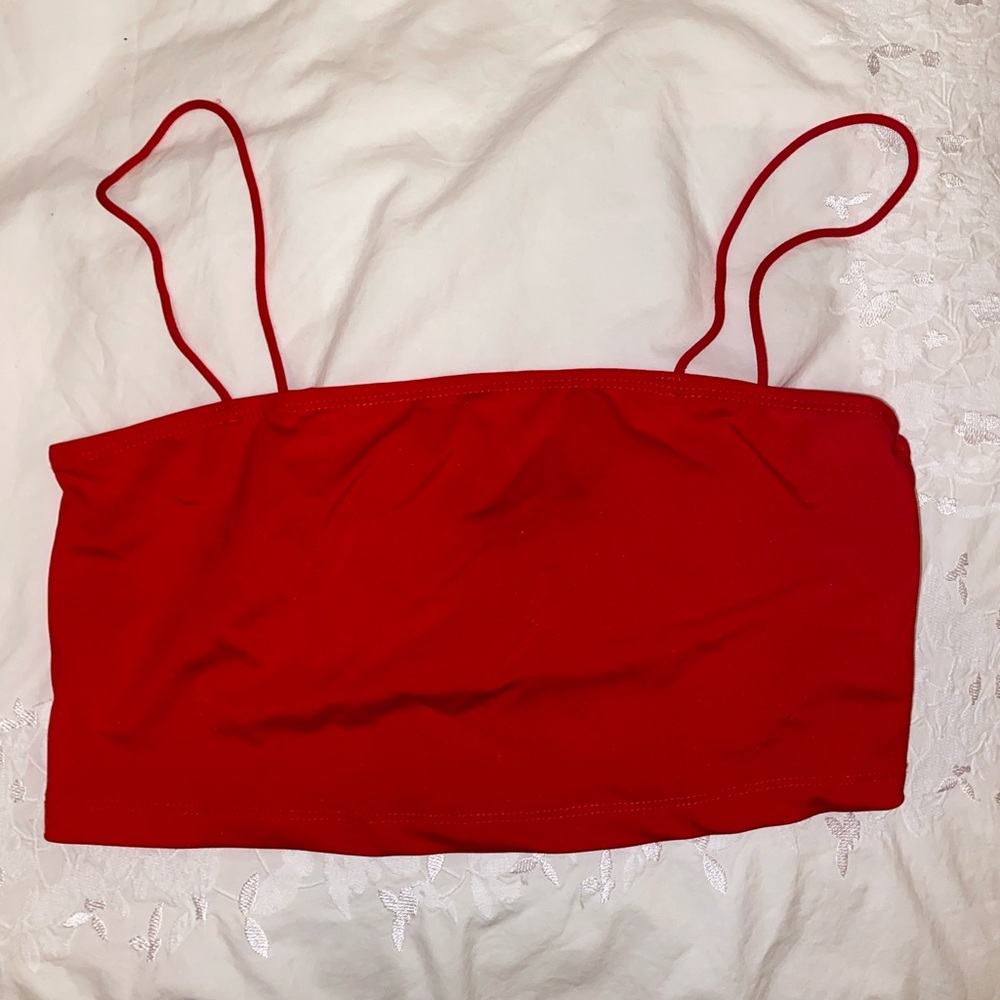 Red crop top